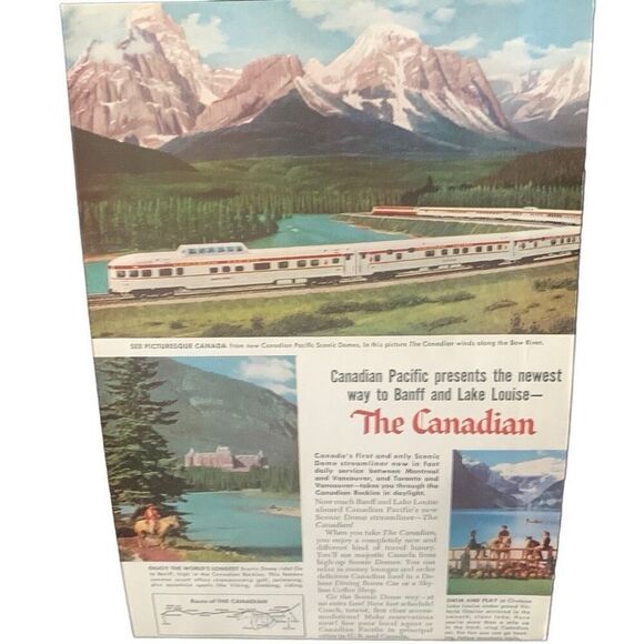 Vintage 1955 Canadian Pacific Banff and Lake Louise Ad Advertisement - Picture 3 of 4